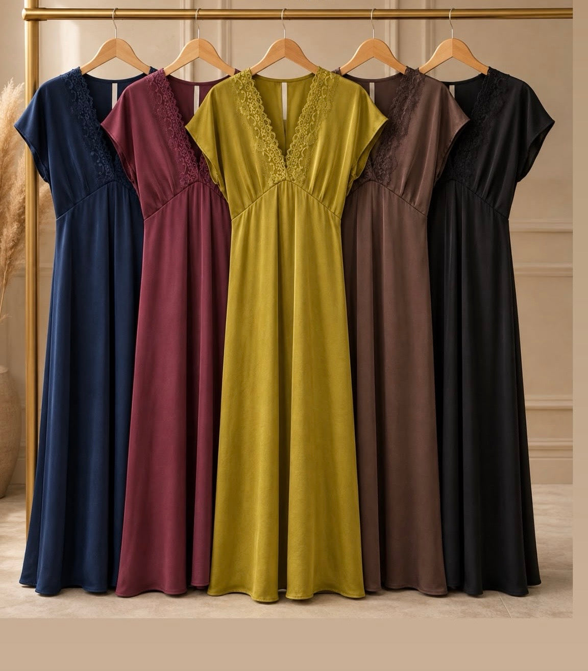 Safina Satin Lace Trim Dress Fresh in from Milan
