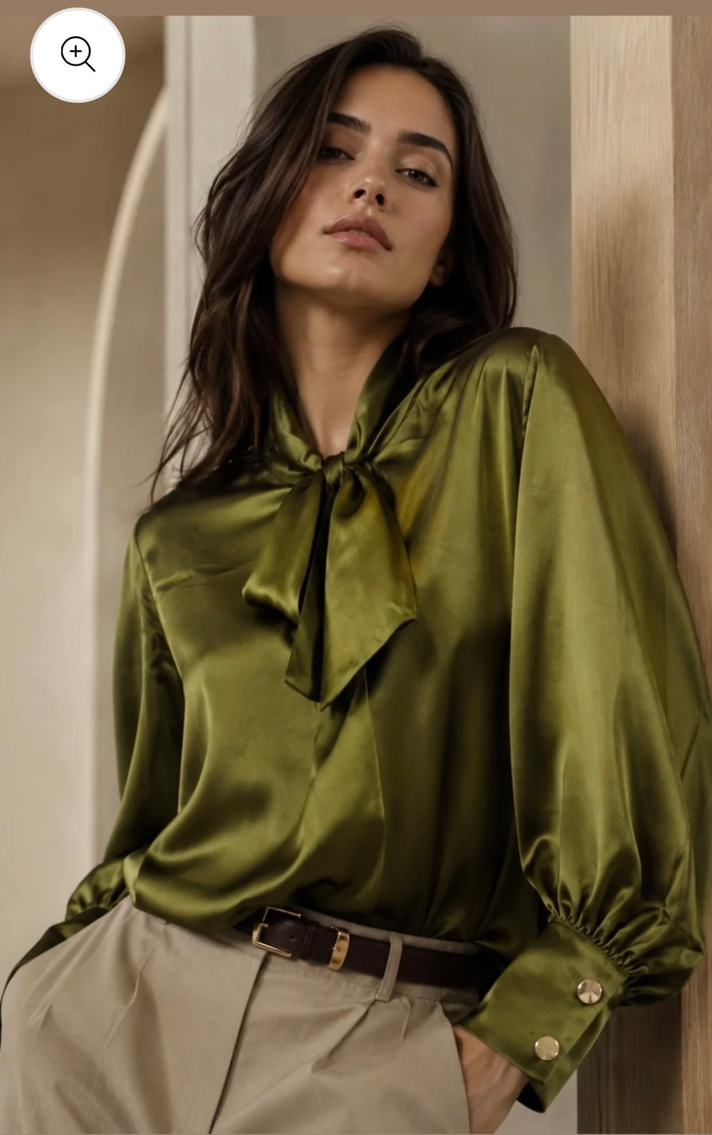 Zara Satin Bow Blouse