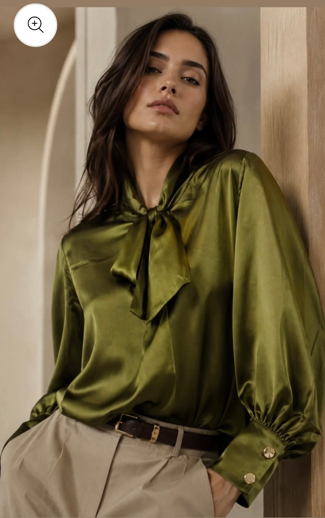 Zara Satin Bow Blouse